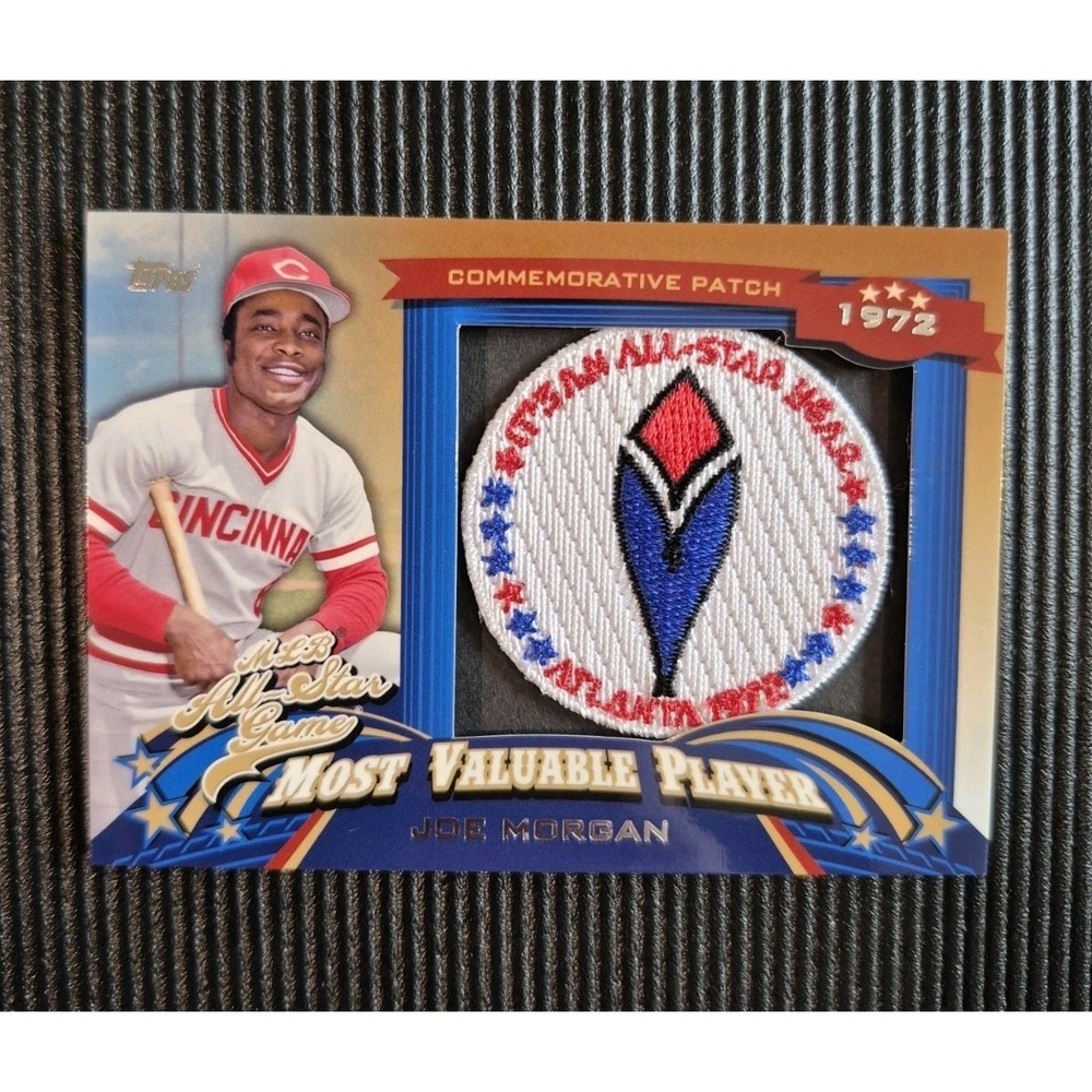 2013 Topps Update Joe Morgan #ASMVP-7 1972 MVP All-Star Commemorative Patch Reds - Picture 3 of 7